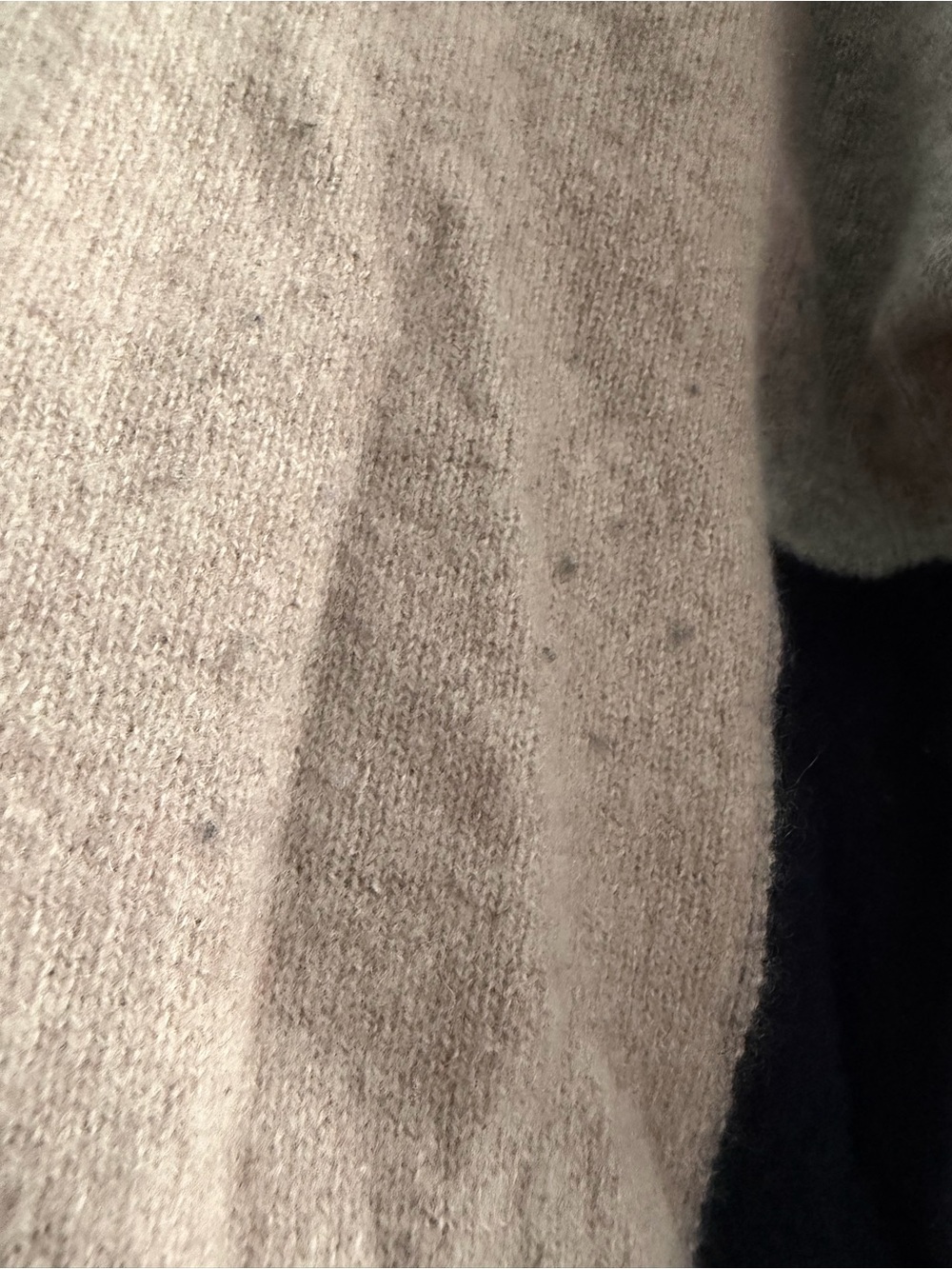 Skull Cashmere Colorblock Crewneck Crop Sweater in Pink, Navy & Light Gray - Picture 4 of 7